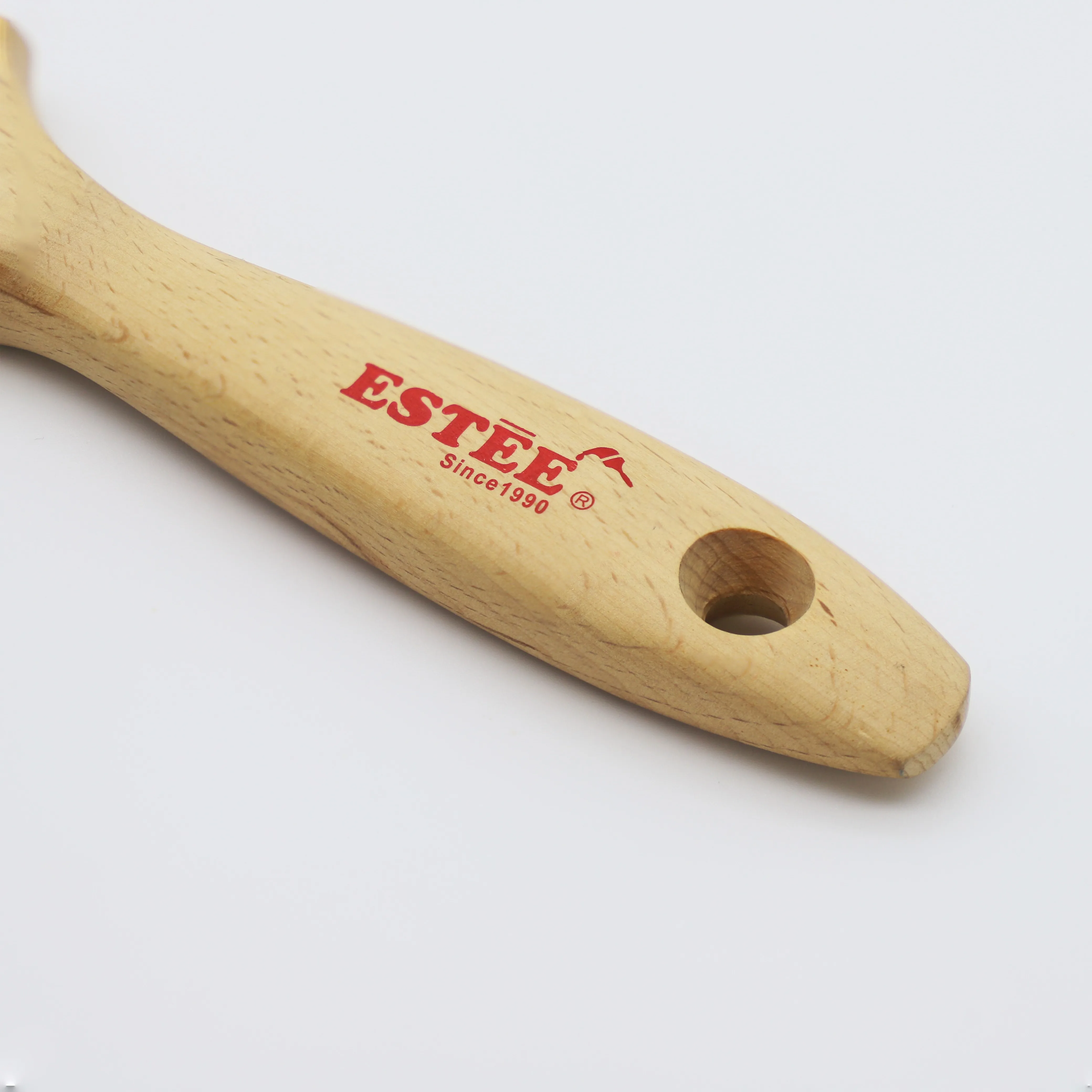 High Quality Red PBT/PET Synthetic Filament Wall Paint Brushes Wood Handle for DIY Polishing OEM Customizable