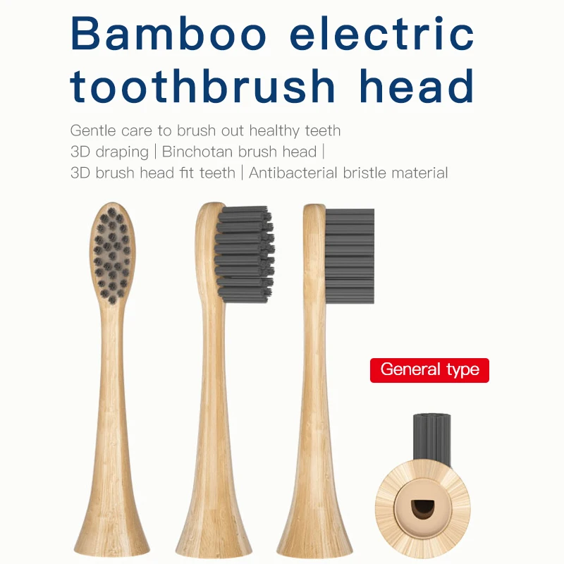 Hot Sale Electrical Toothbrush Bamboo Head Electric Toothbrush Removable Head Bamboo Electric Tooth Brush Heads