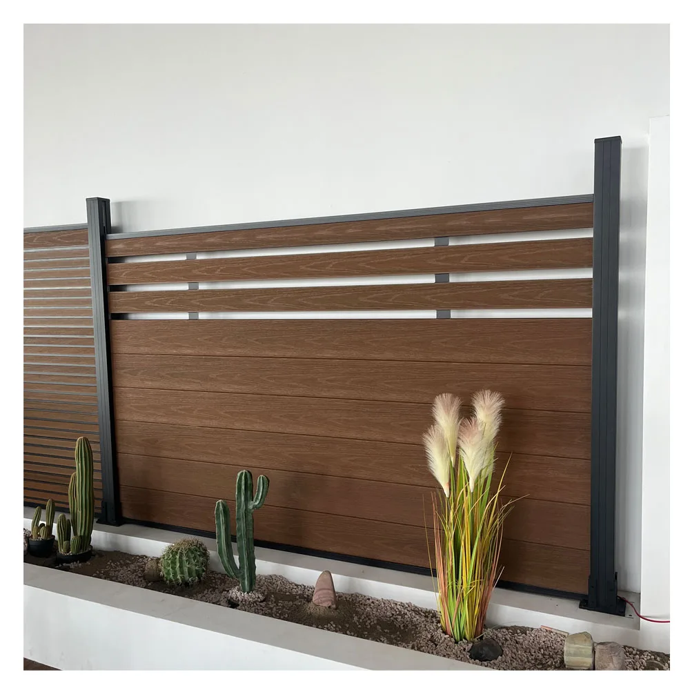 Beautiful Garten Zaun Fences For Garden Wooden Fence Wpc Fence Wood-plastic Composite Environmental Material