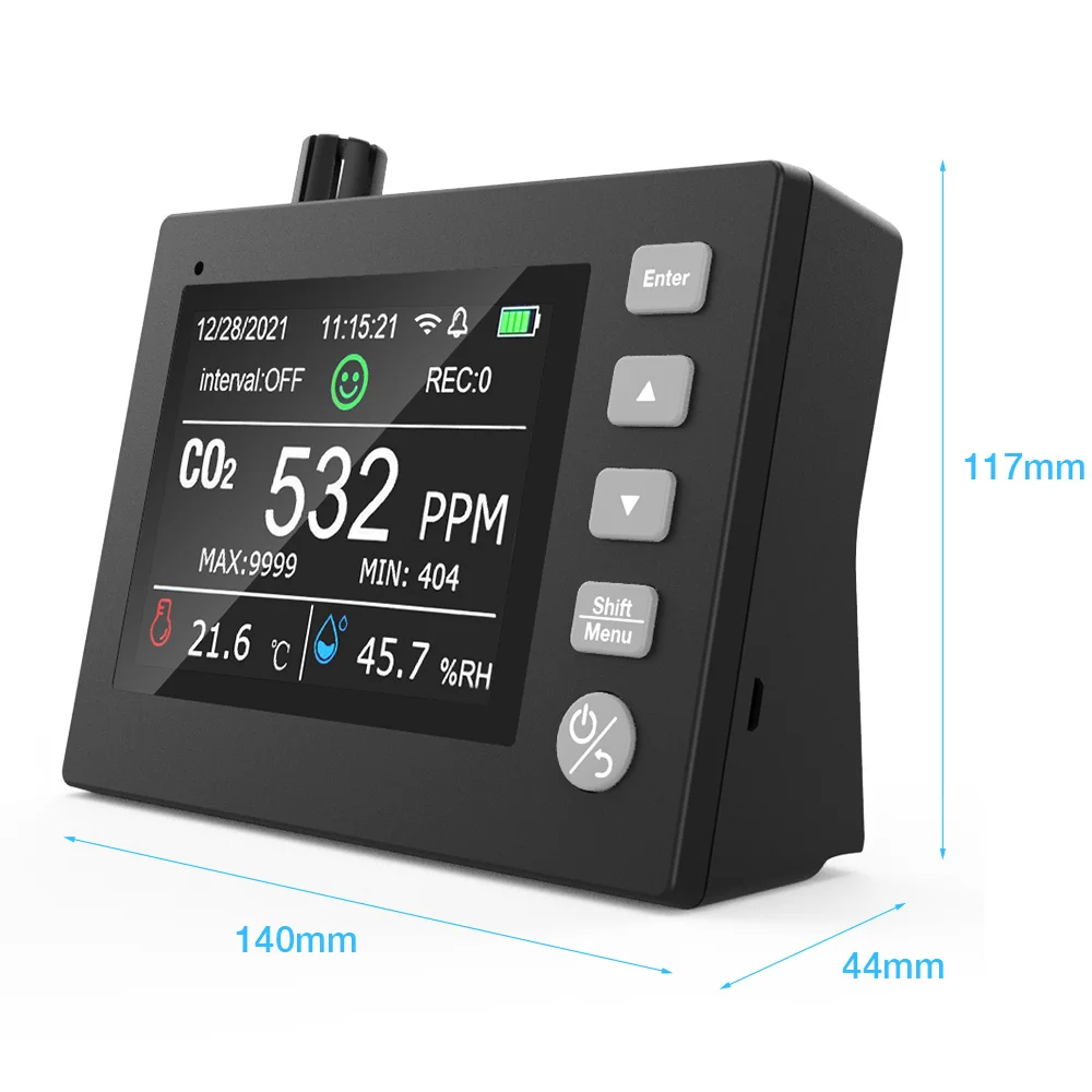 LCD 4.0 carbon dioxide gas detector gas analyzers co2 meter air quality detector  co2 monitor TUYA and WIFI sensor 8 co2 meter
