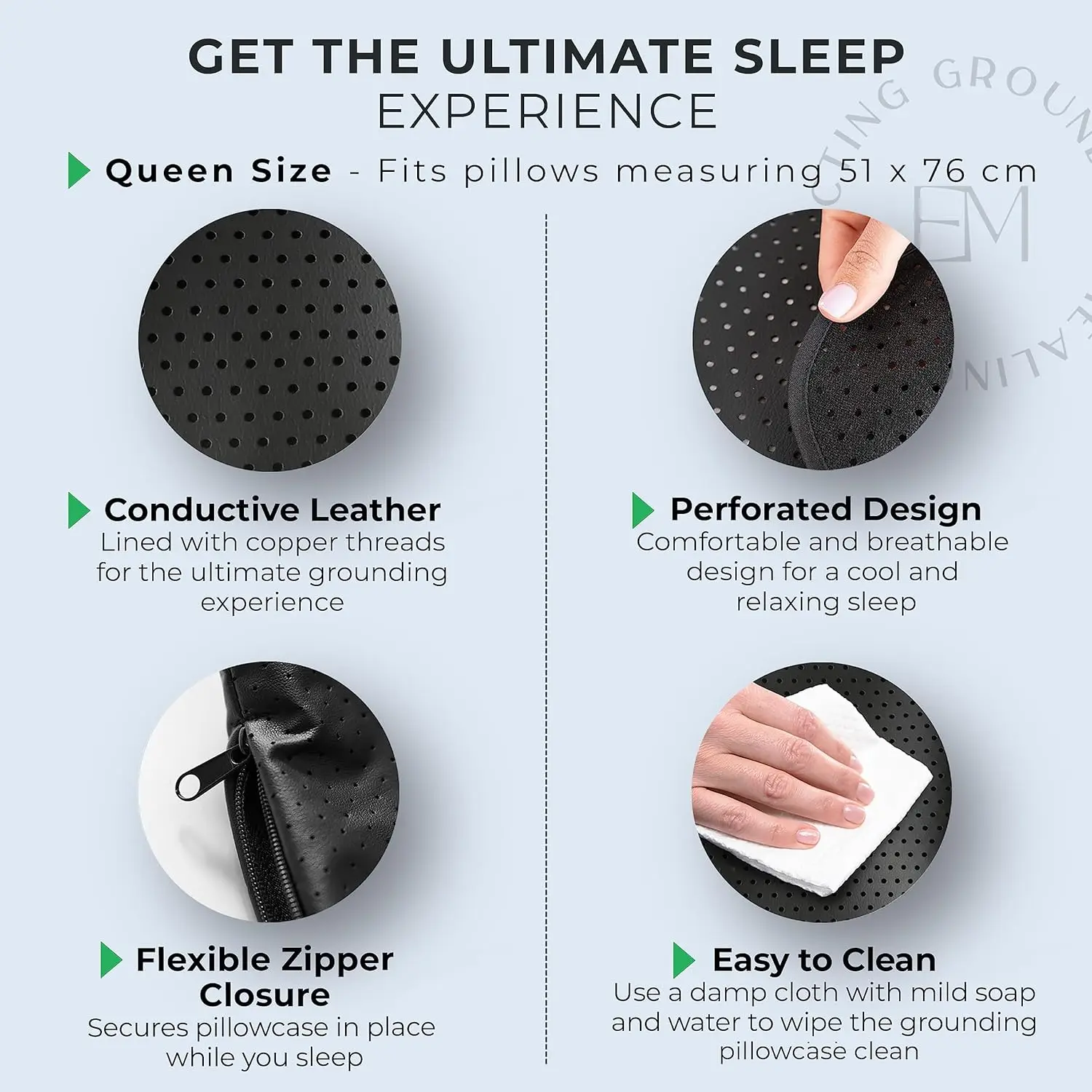 Carbon ESD grounding mat pillow case