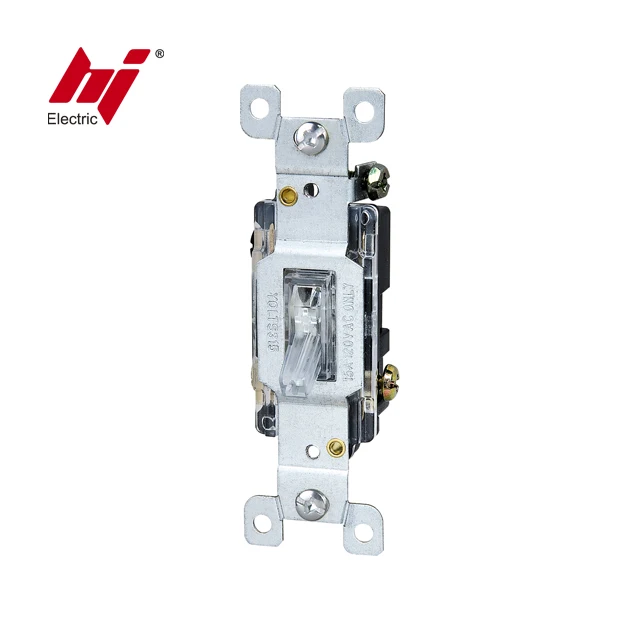 Lighted 120/277V Three-way 15Amp AC Light Toggle Switch with UL Listed