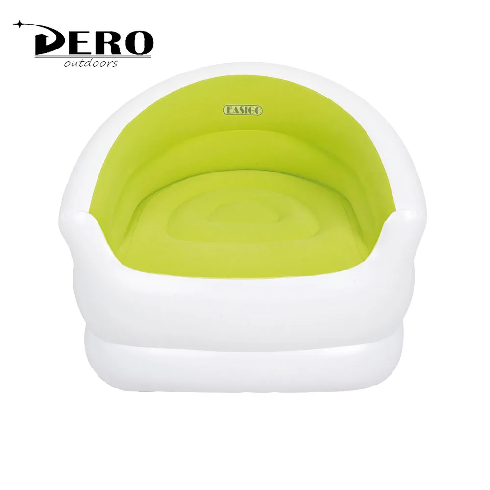 
DERO New Indoor and Outdoor folding PVC flocking inflatable Portable Pouf Chair with Backrest air bed sofa lazy sofa bed 