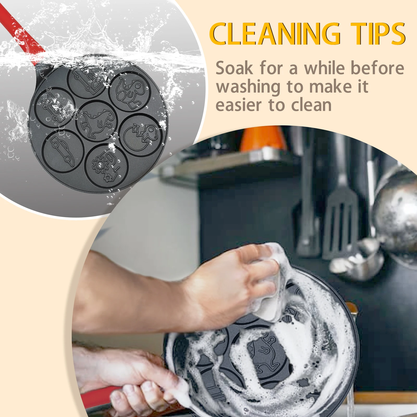 Household Non-stick Induction Pan Commercial Cake Waffle Maker Frying Pan Smiley Face Mini Pancake Waffle Pan