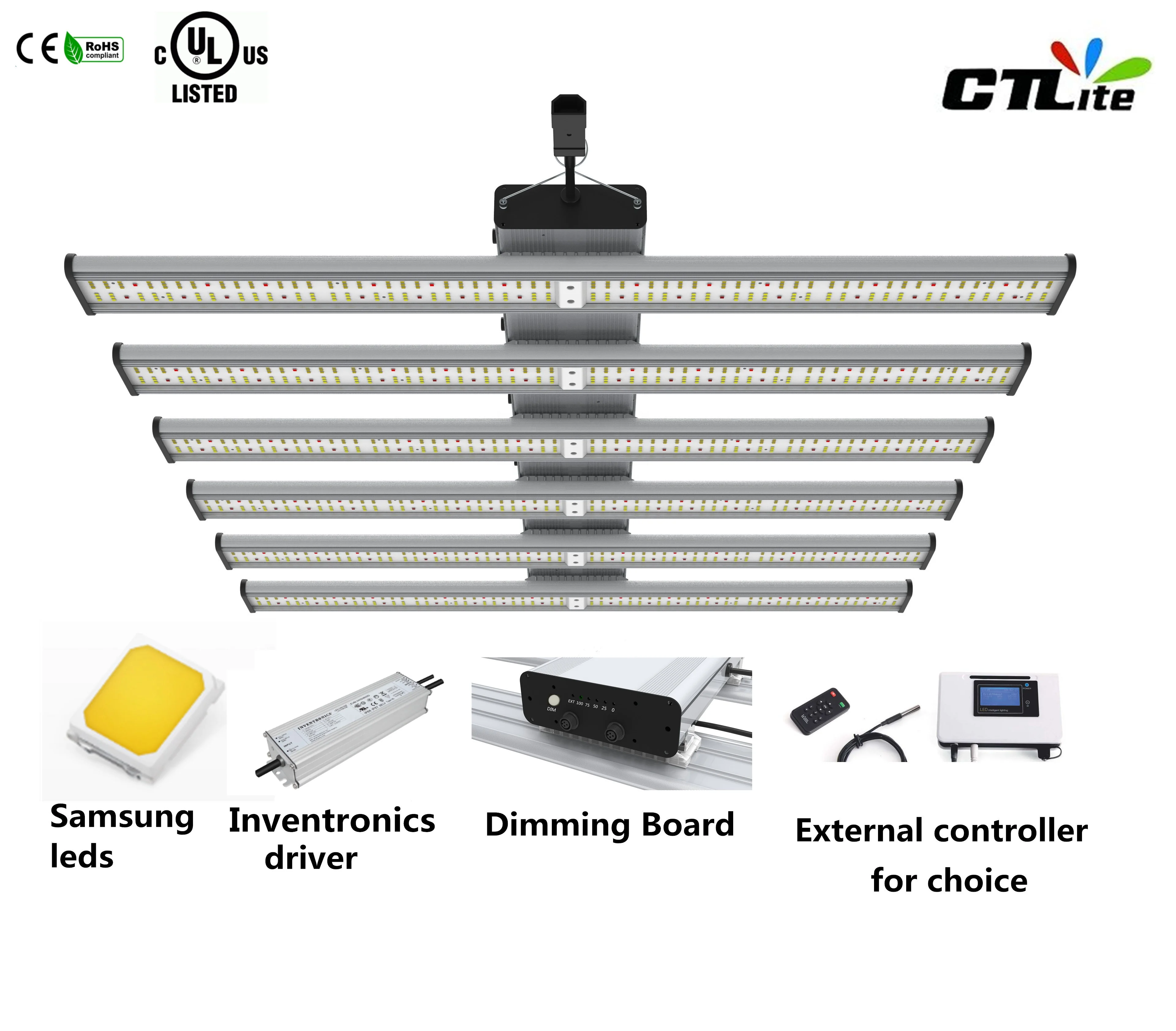 Samsang lm301b/lm301h/lm561c optional Quantu LED Grow Light Bars Group Fixture