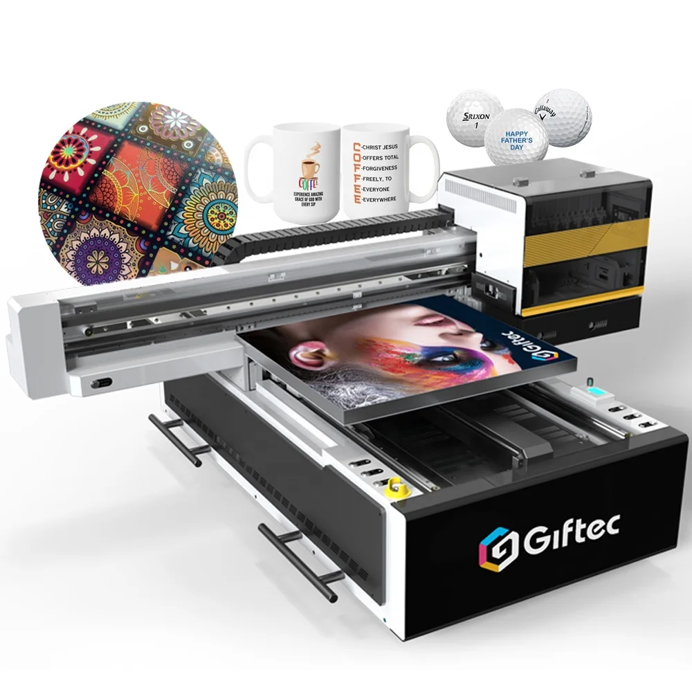 Giftec цифровая технология Ультрафиолетовый принтер идеи фотоальбом аниме чехол для телефона рекламный щит печатные машины 6090 бизнеса