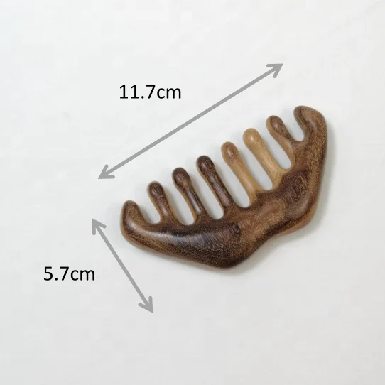 Natural Wood Massage Comb for Meridian Channel Massage Head Scalp massage Therapy No Static Green Sandalwood Wooden Comb