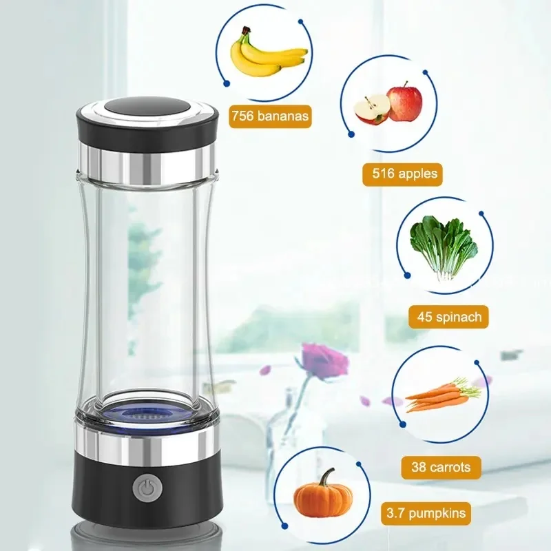 Moneng 1000ppb-1500ppb Hydrogen Rich Water Bottle Antioxidants ORP Best Hydrogen Water Bottle With SPE