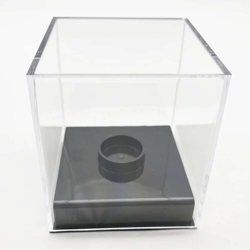 wholesale Acrylic clear Counter top Baseball Cube Display box Case baseball holder