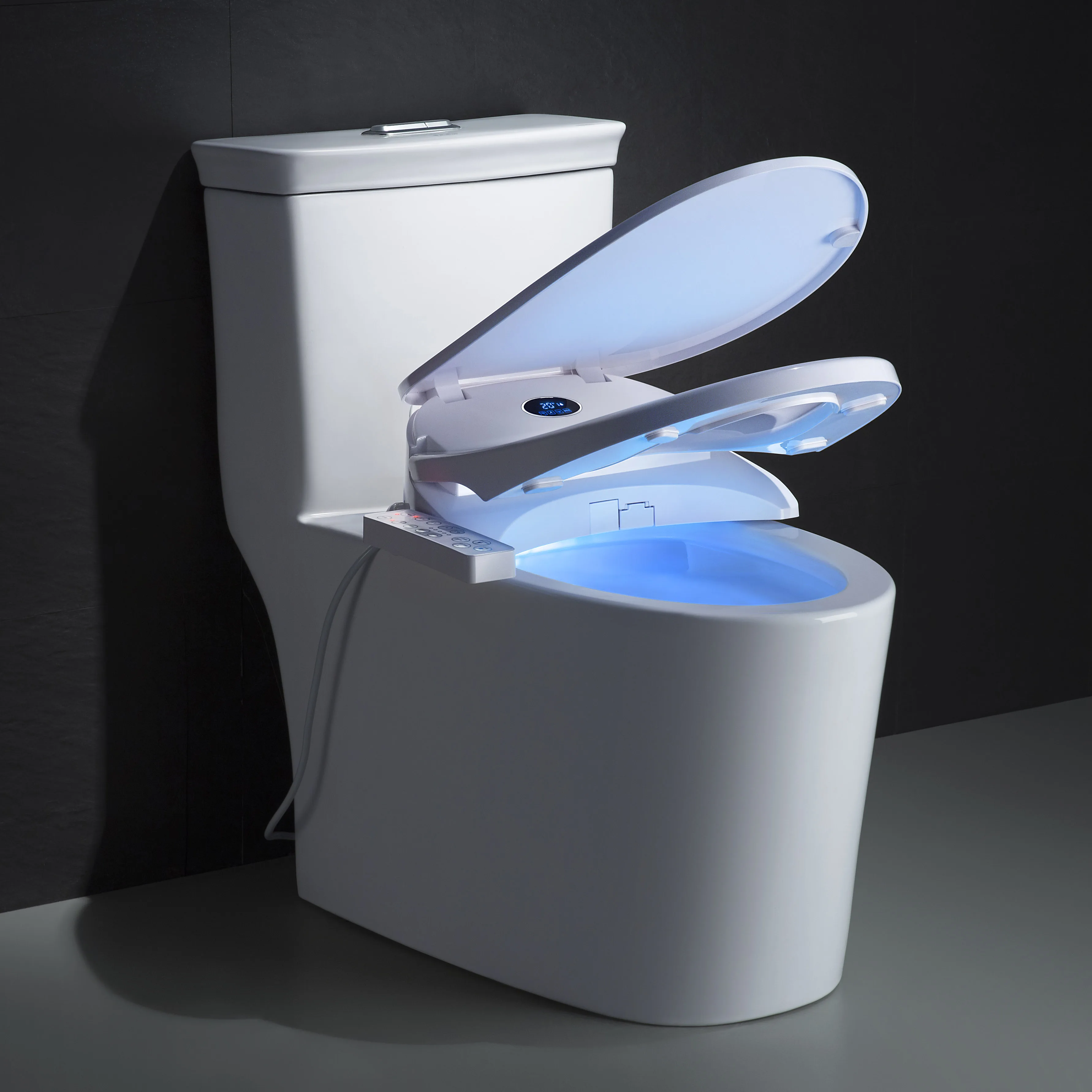 High Quality Soft Close Bathroom Plastic Smart Bidet Toilet Seat Built-in Bidet Water Spray Nozzles Toilet Bidet Seat Lid