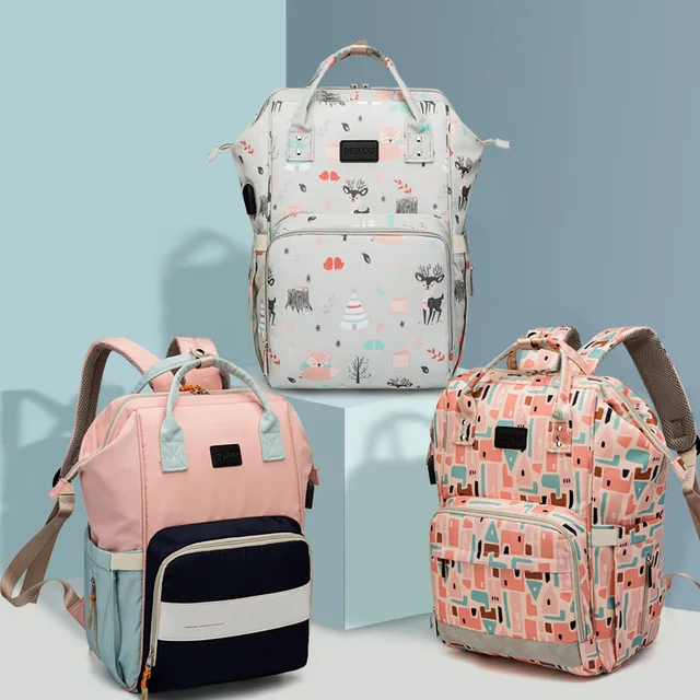 Mummy bag female 2021 new backpack for mother and baby going out mom bag Korean version of large custom diaper bag