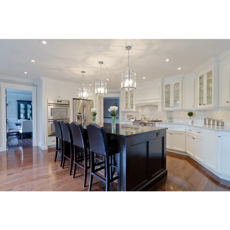 Welbom Factory Custom Made American Style Kitchen Storage Cupboard Cabinet Prefab Storage Solid Wood Kitchen Cabinet