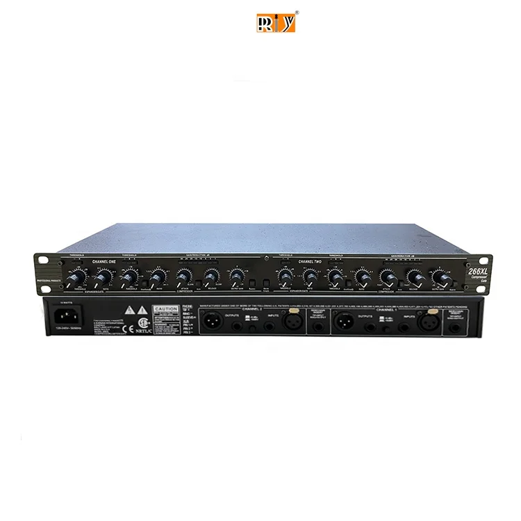 Model 266 Dual Channel Compressor Gate Feedback Limiter Electronic Professional Sound Compression Equipment