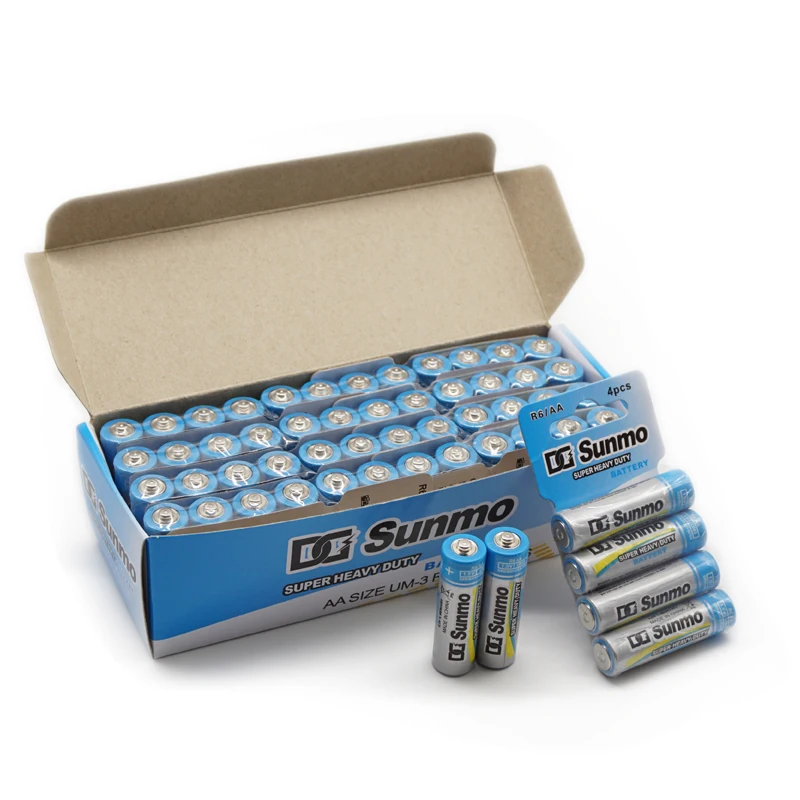 Double a with 2 Year Shelf Life 2023 New Design 1.5V Super Heavy Duty R6 AA UM3 Batteries