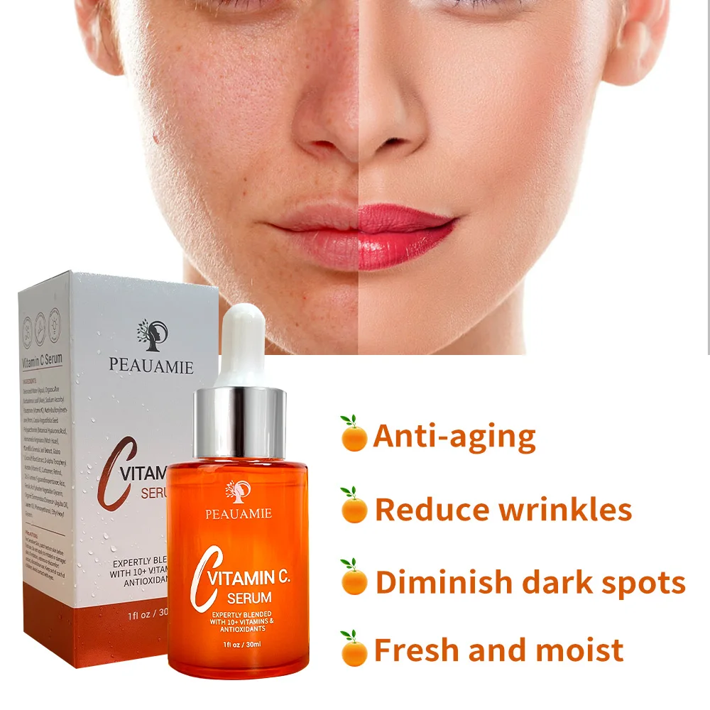 PEAUAMIE VC Serum Vitamina C Anti Aging Wrinkle Acne Dark Spot Remover Vitamin C Face Serum