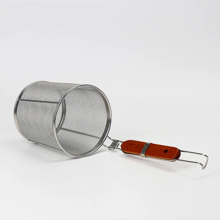 Kitchen Tools Filter Fried Food Noodle Mesh Gadgets Stainless Steel Colander Food Strainer Noodle Strainer with Handle