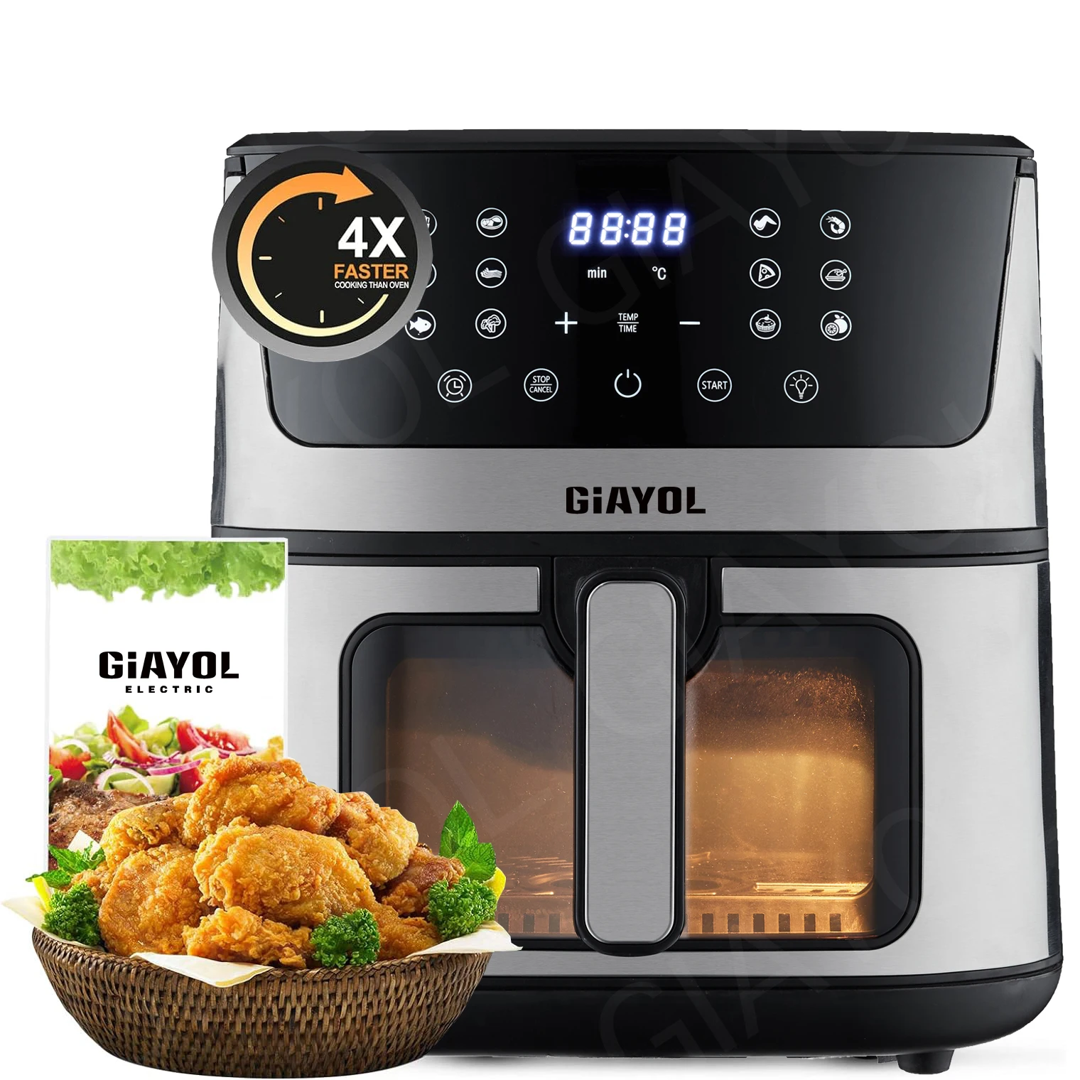 Brand new electronic air fryer plastic wholesale deep fat fryer multipurpose air fryer