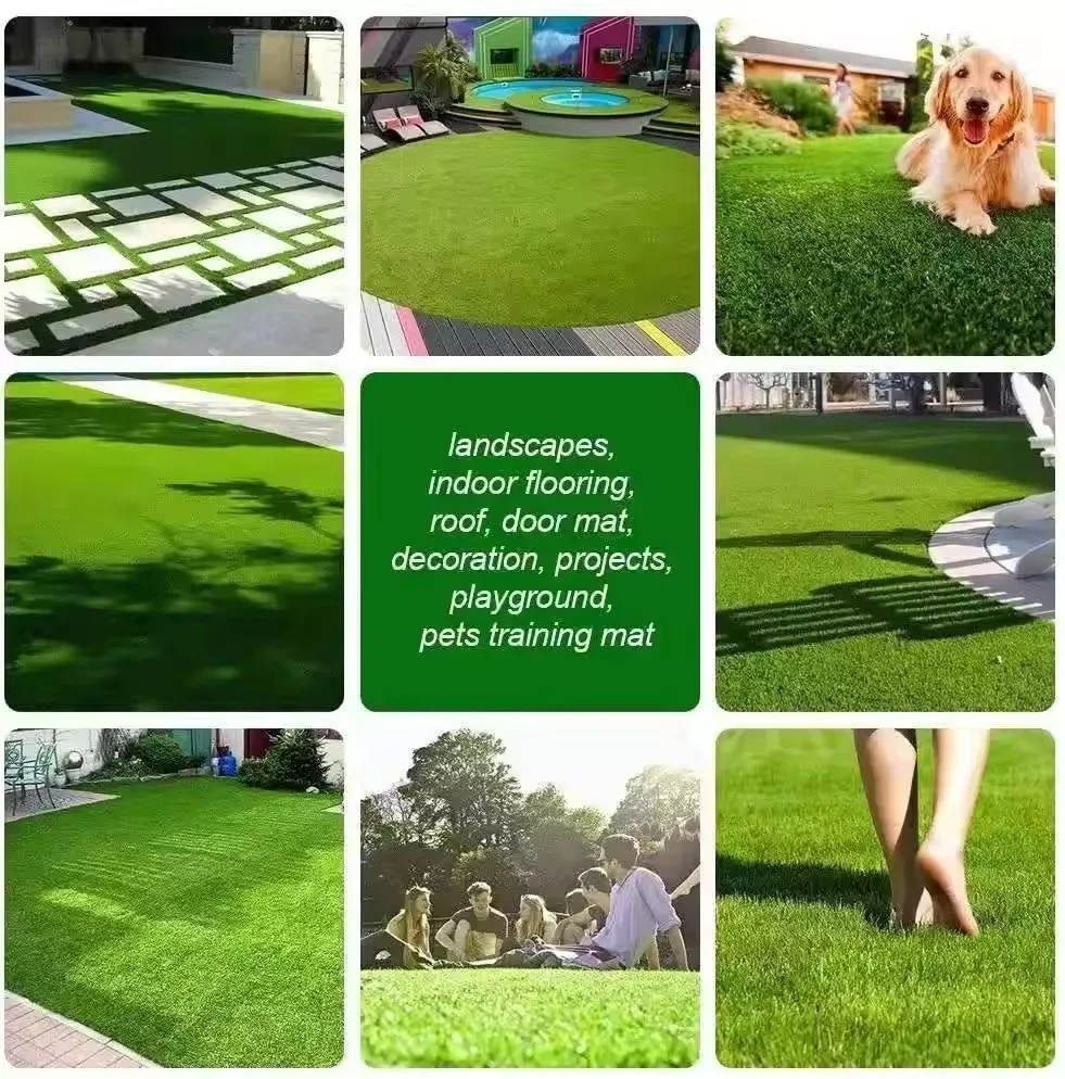 Fake Artificial Grass Football Soccer Carpet Synthetic Turf Garden Lawn Landscape Grass