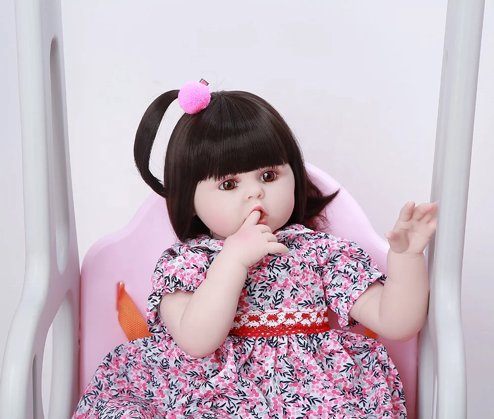 Large Size Christmas Costume Reborn Doll Painted Finished Newborn Wigs For Reborn Dolls Chubby  Reborn Toddler Dolls