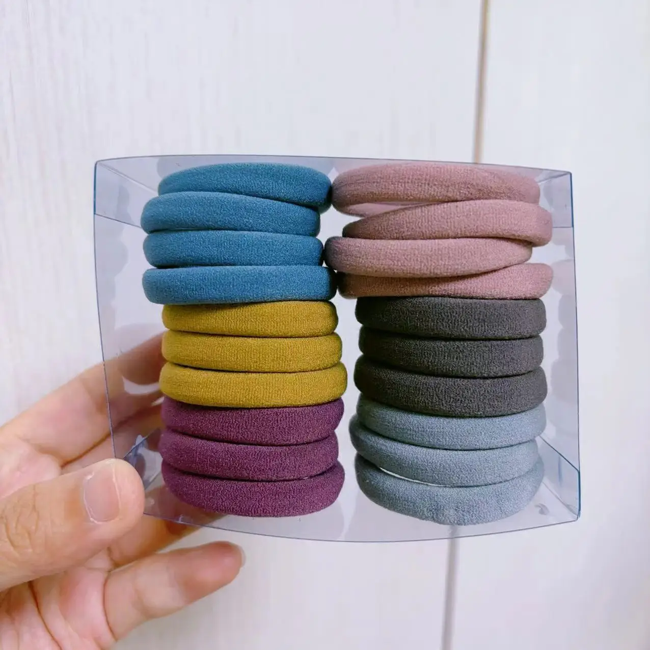 2024 Mylulu 5cm 20pcs/box Women Girls Colorful Nylon Elastic Hair Bands Ponytail Holder Rubber Bands Scrunchie Headband