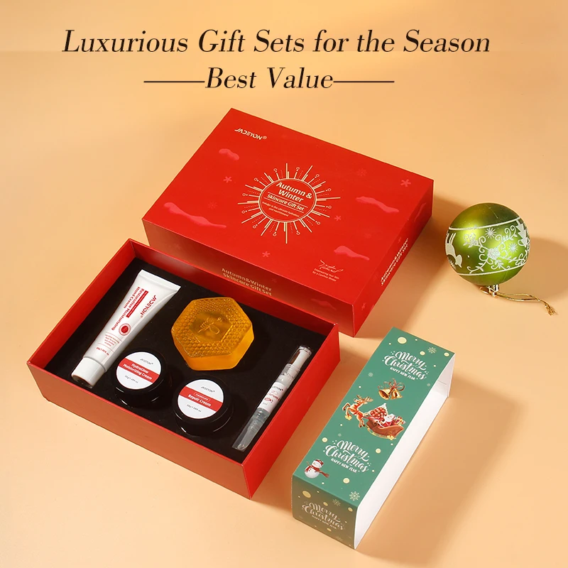 Facial Gift Set Skin Care Gift For Christmas Lip Serum Face Moisturizing Skin Christmas Gift Box Handmade Soap Skin Care Set New