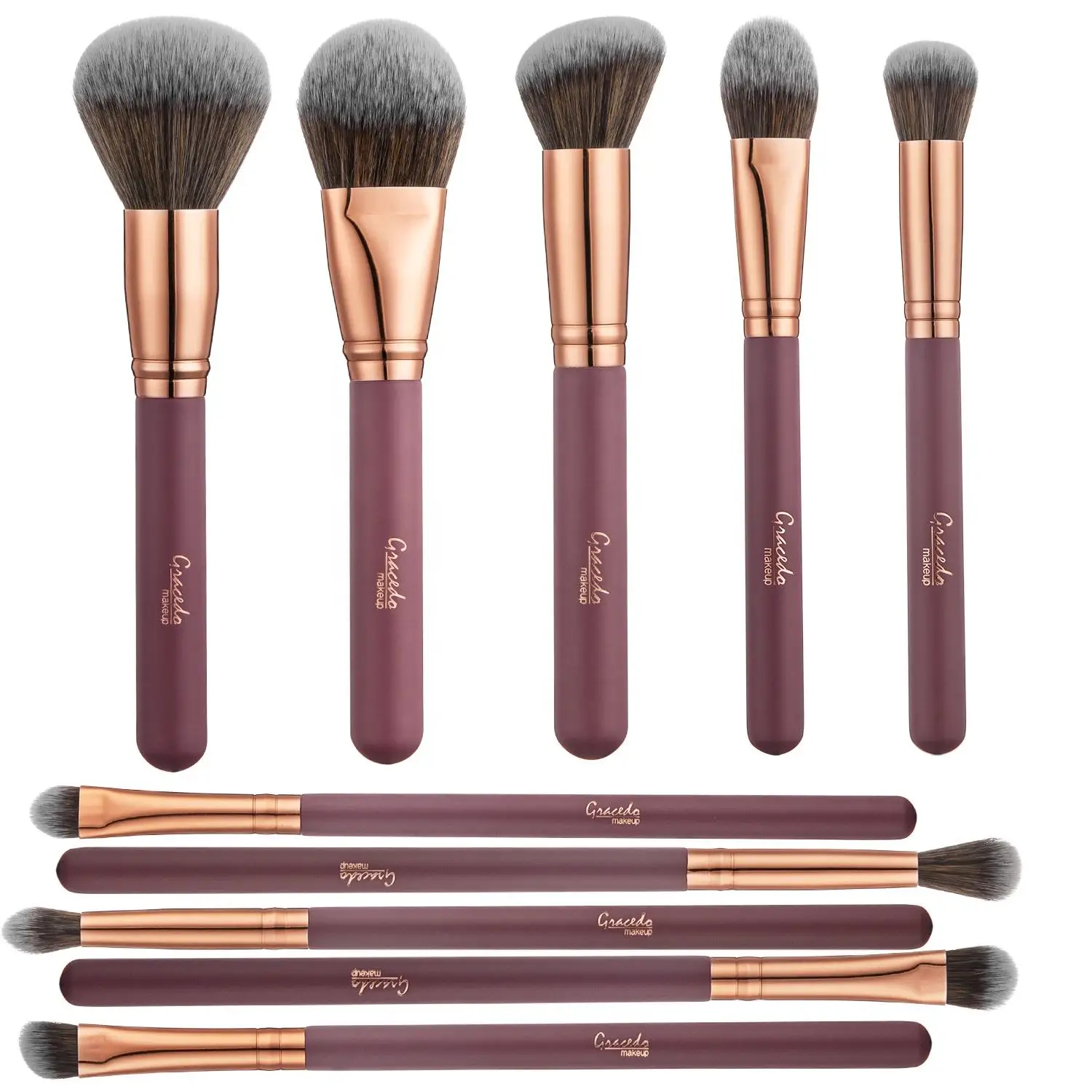 Hot Wholesale Customized Private Label Professional Foundation Makeup Brushes Tool 7pcs 10pcs 15pcs Red Vegan Makeup Brush Set