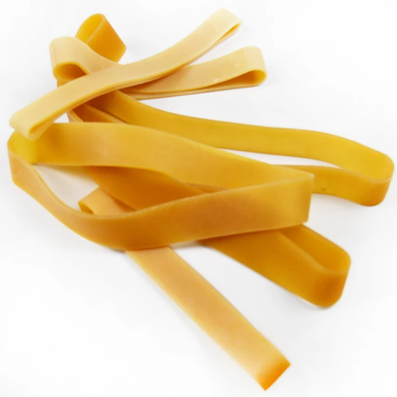 Best product various specifications width natural rubber material strong elasticity yellow rubber band