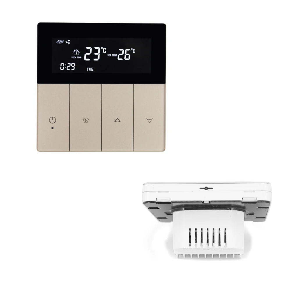 Fan Coil Units Thermostat Air Condition Wifi 4pipes RS485 Hvac System Modbus Programmable Air Conditioning System for Smart Home