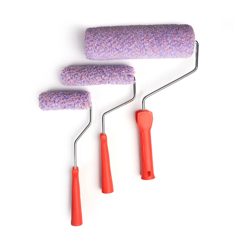 multiple sizes designer paint rollers red handle wall painting