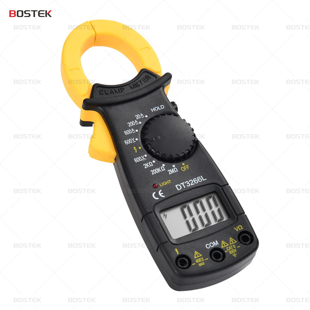 BOSTEK DT3266L Cheap Digital 2000 Counts Voltage Current Resistance Clamp Meters