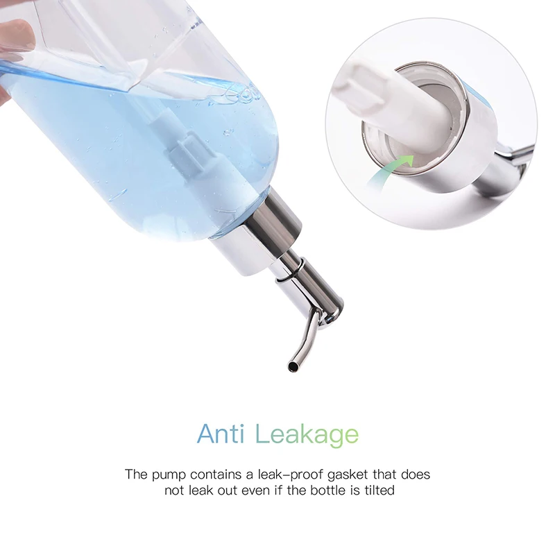 
Factory Direct Sale Cosmetic Round Empty Lotion Pump Bottles Plastic Frosted Soap Dispenser Bottle With Stainless Steel Pumps 