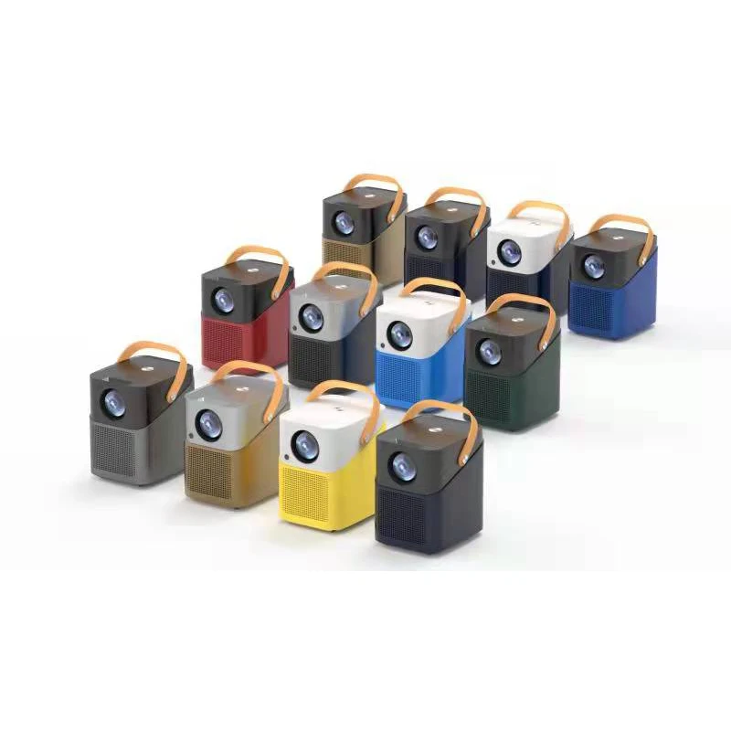 Amoxun Portable Smart Android Mini LED Home theater with sealed lighting source engine 1080p FHD support 4k Video Projector F6