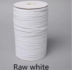 Manufacture 3/6/8/10/12/15/20/25/30/40mm White Black Spandex Polyester Flat Elastic Tape For luggage sweatpants
