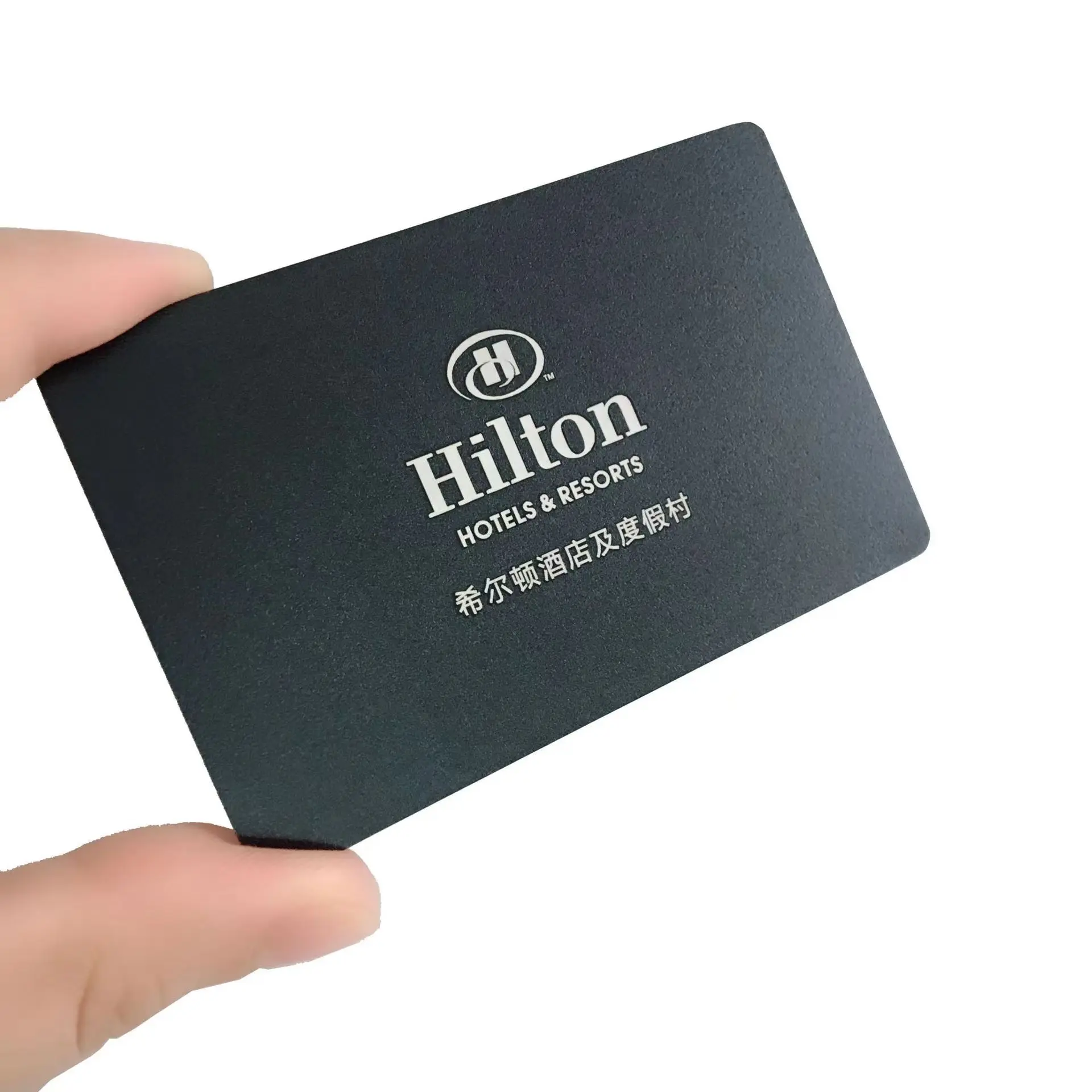 Матовая Черная Нержавеющая Сталь RFID NFC металлическая гибридная одна карта бесконтактная визитная карточка nfc