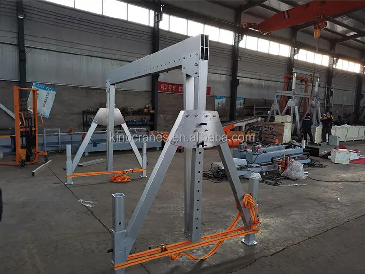 Stationary 2 ton 5 ton Lifting Portable Aluminum Gantry Crane For Uneven Ground
