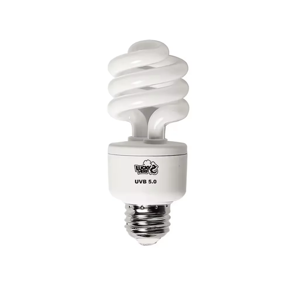 13W Reptile Bulb Tropical UVA UVB Light Compact Florescent Terrarium Bulb Suitable for Tropical