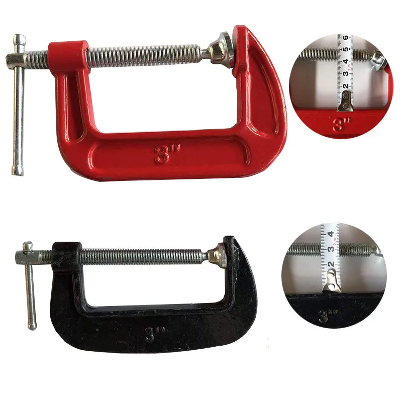 G-clamp woodworking cast iron woodworking clamp C-type Malleable steel woodworking clamp