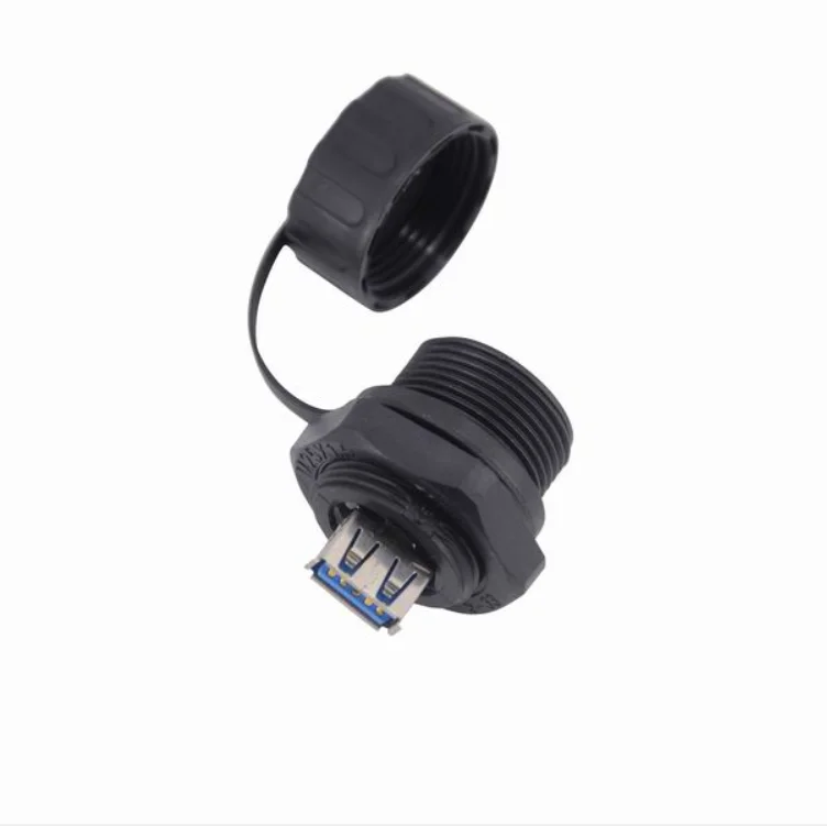 Brand new gps antenna with sma rj45 usb panel mount ac mains custom ip68 waterproof connector and cable