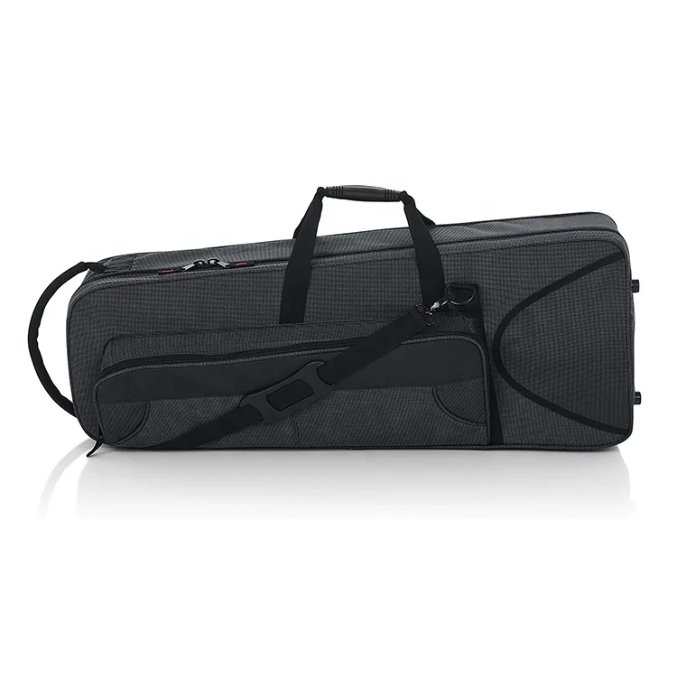 Factory wholesale High quality custom trombone case Easy Carring instrument case black musical instrument bag