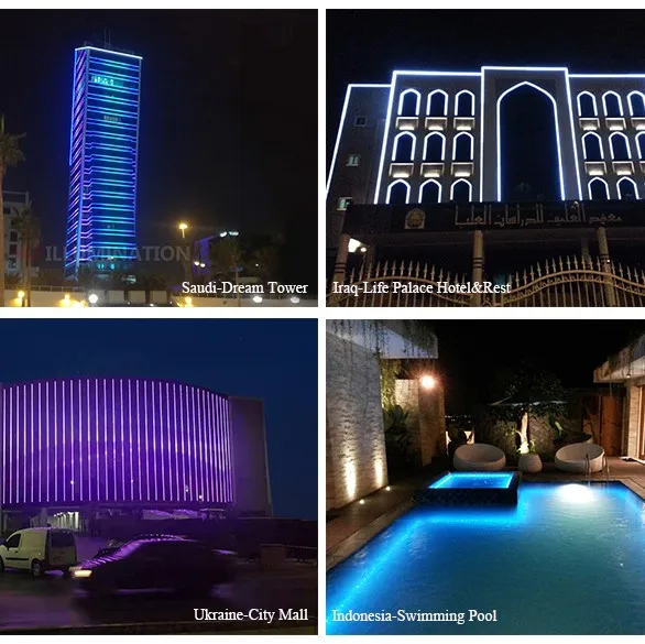 Low price IP68 outdoor building electronic signs Transparent advertising signage and Digital LED flexible strip display screen