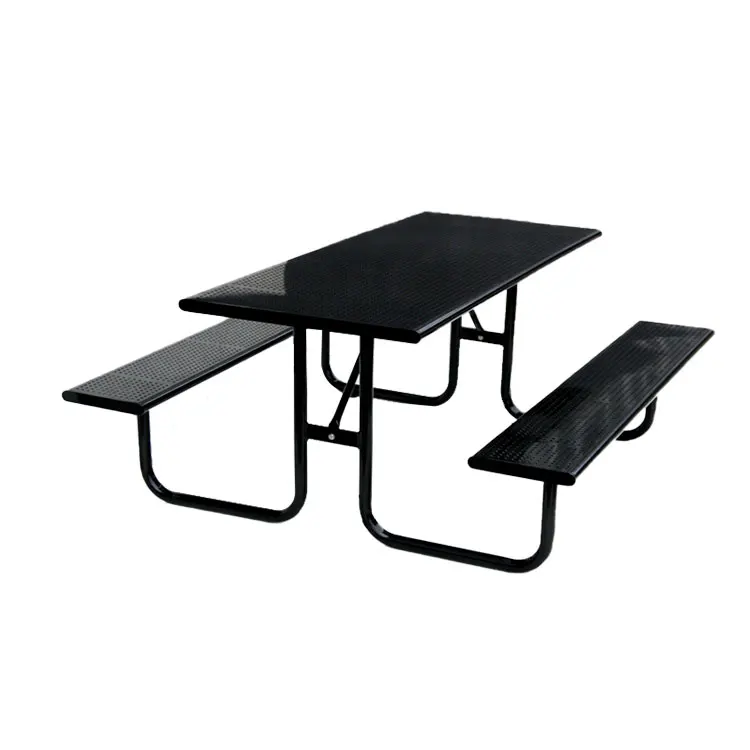 outdoor garden steel park bench table