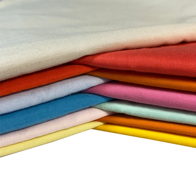 cheap price Tc woven plain dyed fabric 45*45 96*72 tc fabric to Bangladesh garment factory for t c pocket
