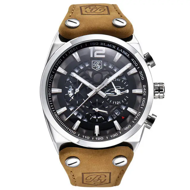 2022 Wholesale  BENYAR Chronograph Watch Army Sport Alloy Men Quartz Leather Watch  BY-5112