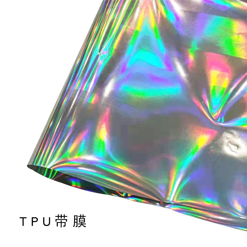 Hot Sale Eco-friendly Dichroic Iridescent Transparent Laminated PVC film for making fan and decoration film