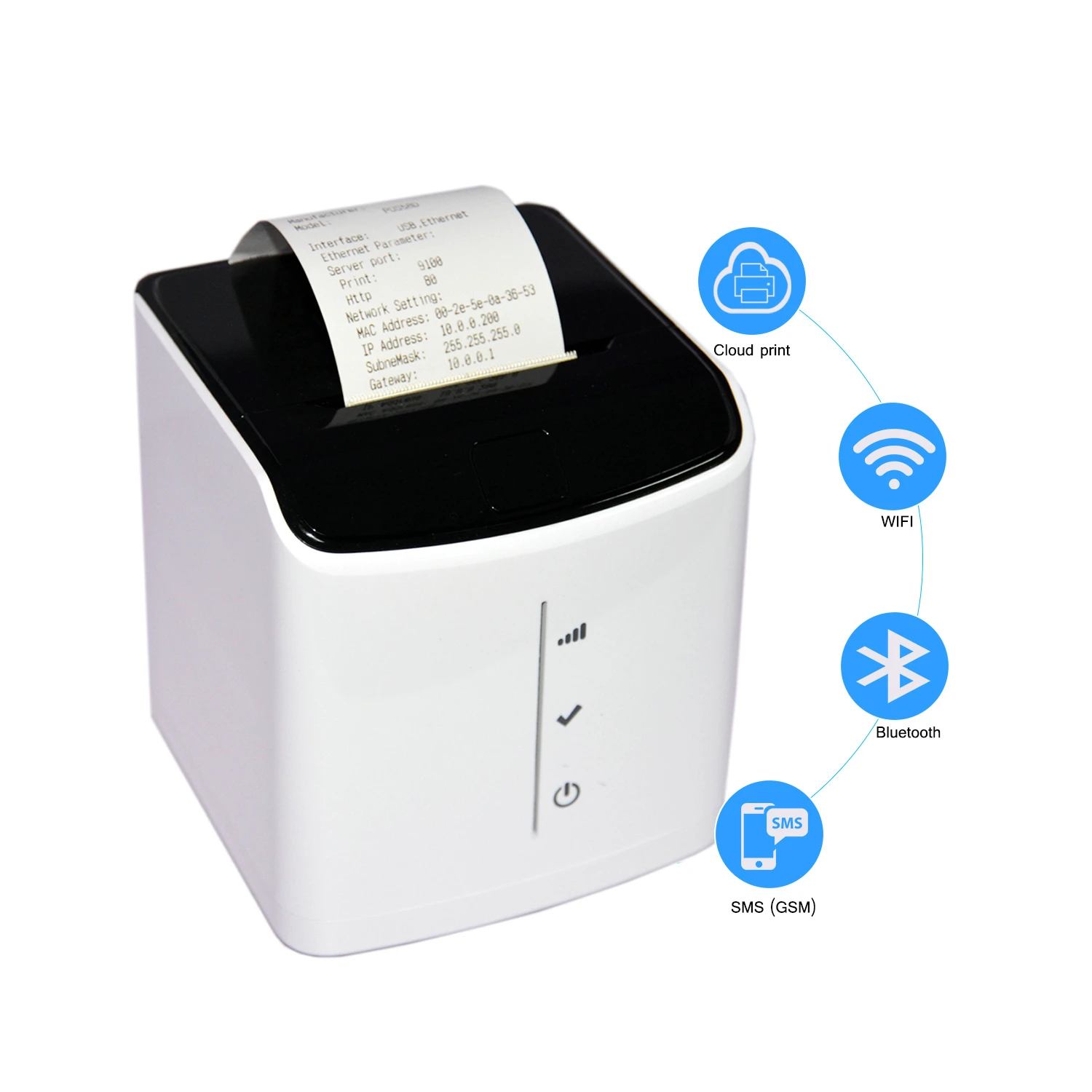 USB WIFI беспроводной принтер 58 мм POS Термальный чековый для облачной печати HCC-POS58D