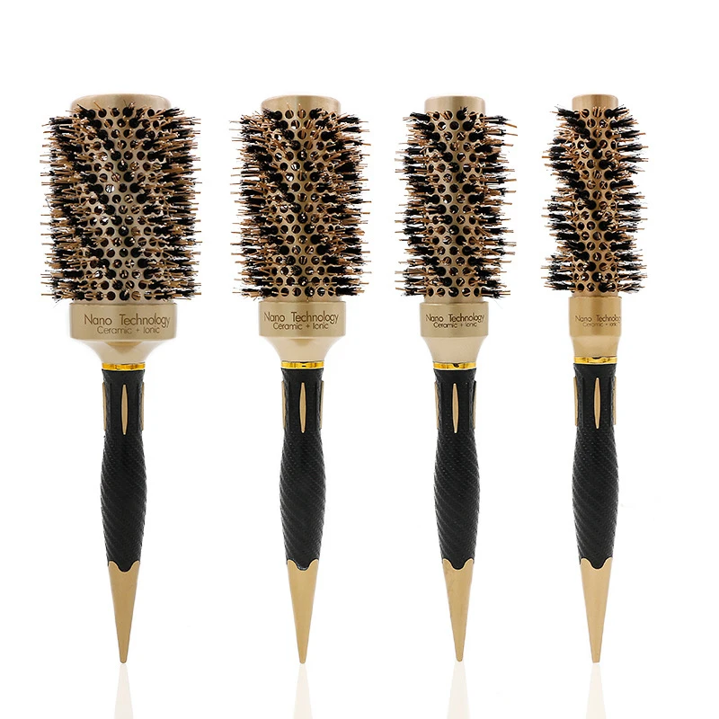 Abeis High Quality Custom Logo Copper Pipe Hairstyle Comb ABS+Bristle+Nylon Materials Anti-Static Combs