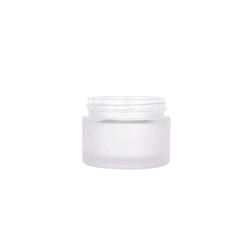 Wholesale 30Ml Frosted Cosmetic Glass Jar With Aluminum Lid For Cream