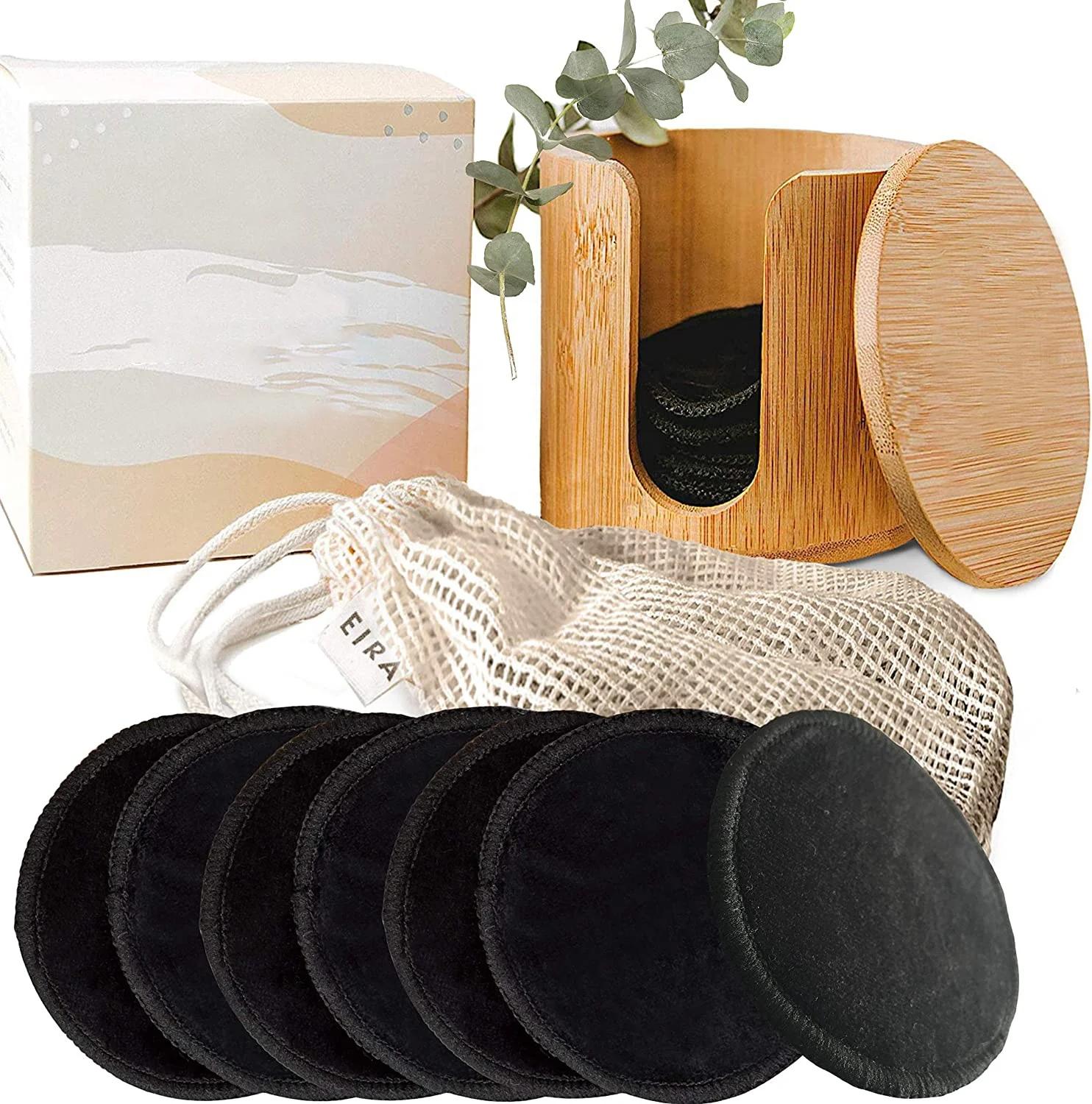 Пользовательские моющиеся бамбуковые микроволоконные хлопковые очищающие прокладки для снятия макияжа многоразовые
