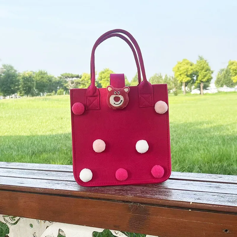 Hot Selling Custom Printing Lady Tote Bag with Cute Dolls and Reinforced Handles for Shopping Diaper or Kids Toys