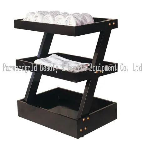 Деревянная тележка для оборудования для спа-салонов и тележка для спа-процедур 3916 #